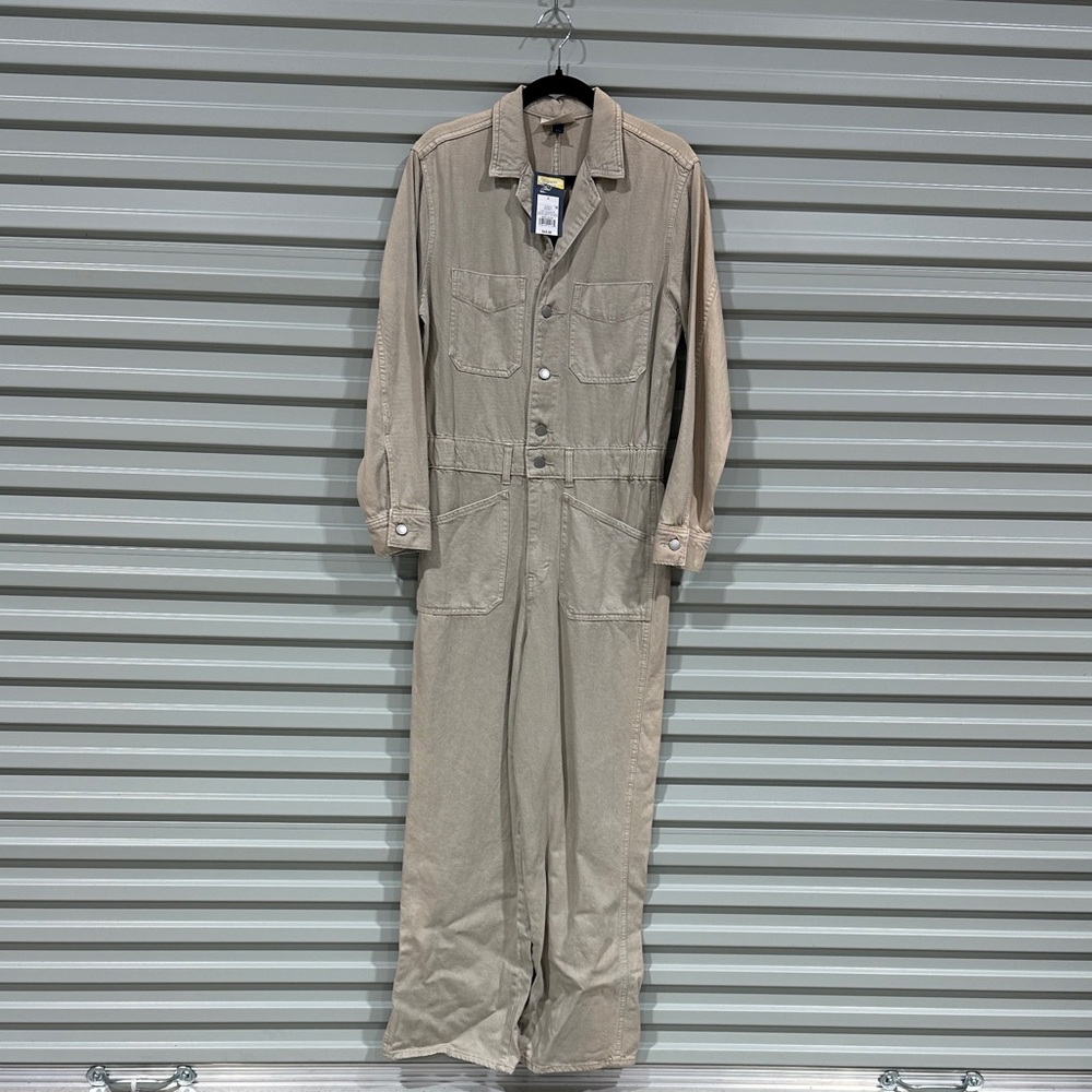 Universal Thread Beige Washed Utility Jumpsuit NWT - image 1
